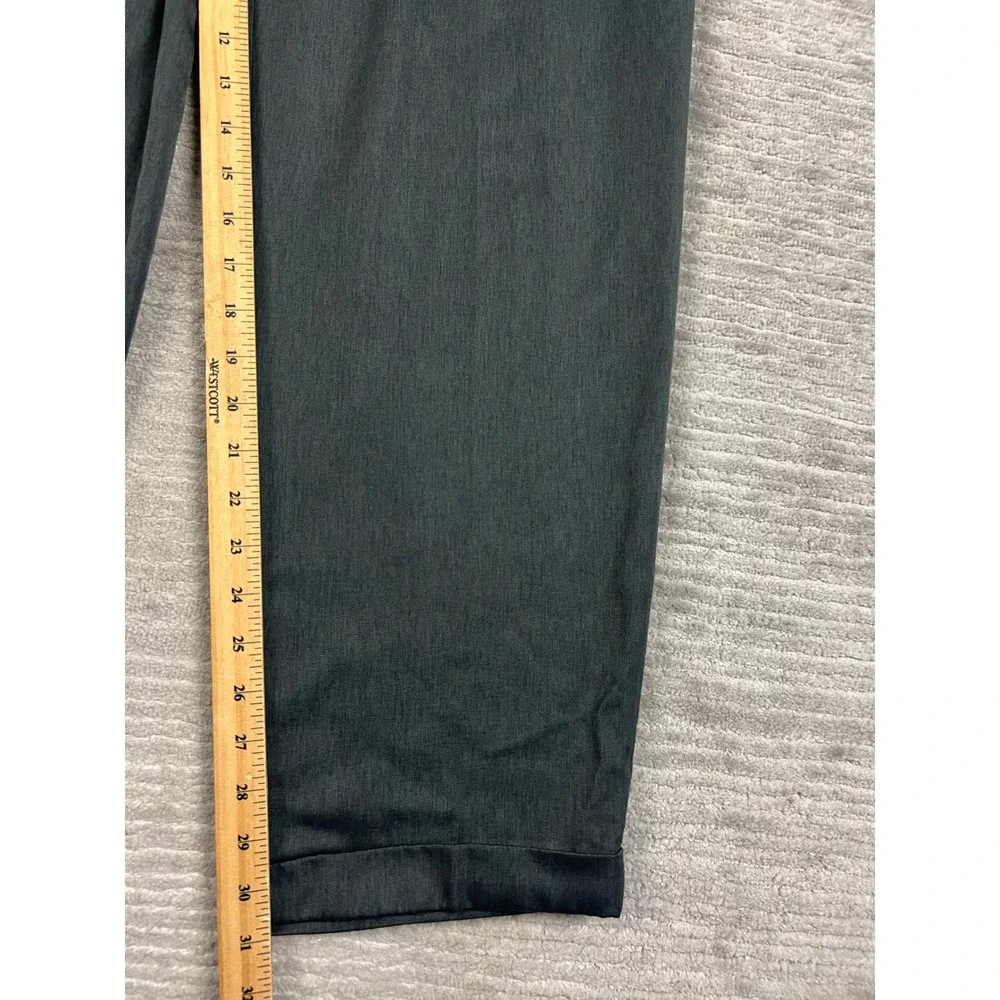 Farah Dress Pants Mens 36x32 Gray Double Pleated Cuffed Straight Leg Trousers